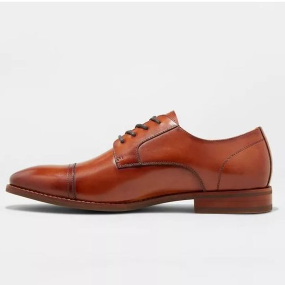 Goodfellow & Co Shoes Brandt Leather Cap Toe Oxford Dress Shoes